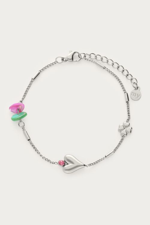 Bracelet with clover & heart | My Jewellery