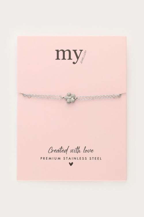 Bracelet with double chain & flower | My Jewellery