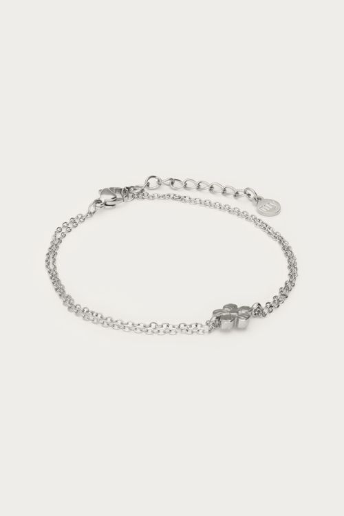 Bracelet with double chain & flower | My Jewellery
