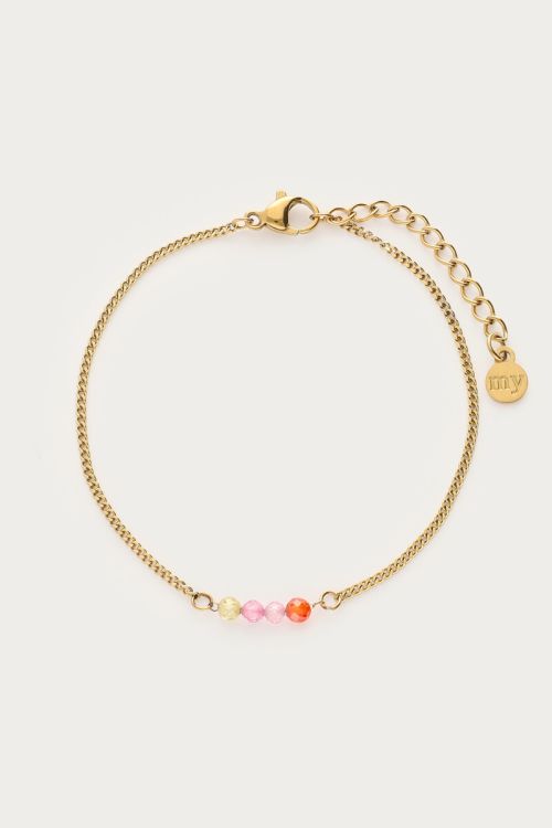 Bracelet with four glass beads | My Jewellery