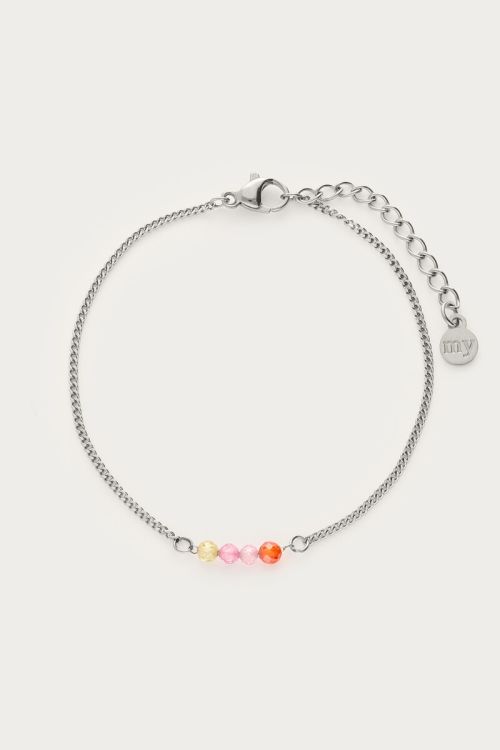 Bracelet with four glass beads | My Jewellery