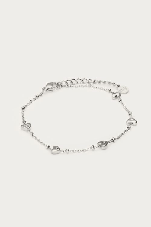 Bracelet with mini hearts with rhinestones | My Jewellery