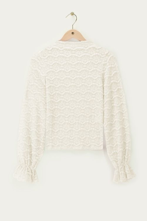 White lace top with trumpet sleeves | My Jewellery