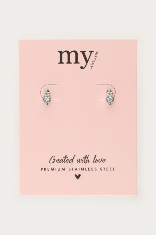 Studs with transparent rhinestone dots | My Jewellery