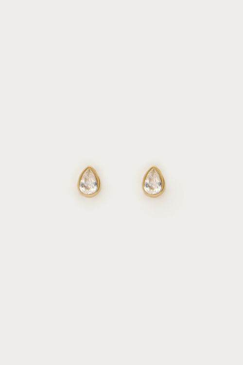 Studs with rhinestone drop | My Jewellery