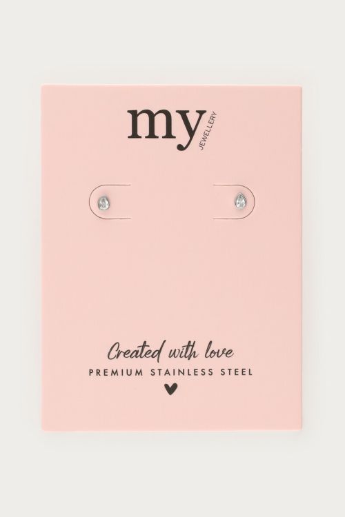 Studs with rhinestone drop | My Jewellery