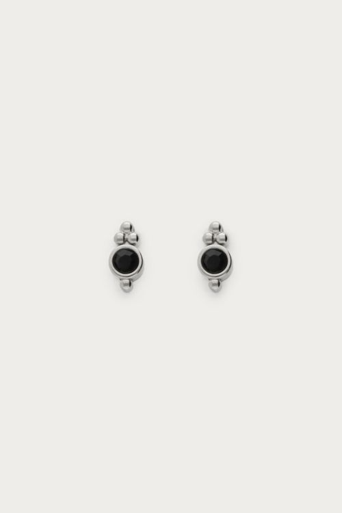 Studs with black rhinestone dots | My Jewellery
