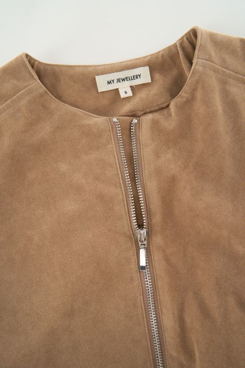 Brown balloon jacket in suede look | My Jewellery