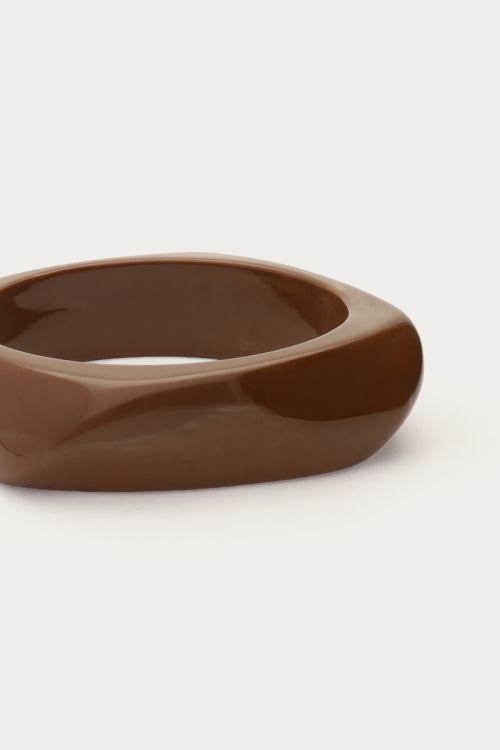 Dark brown resin bangle | My Jewellery