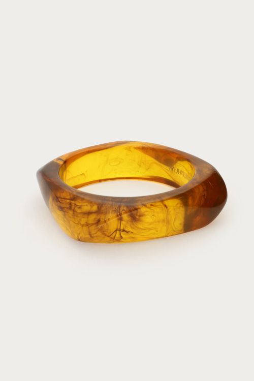 Brown melange resin bangle | My Jewellery