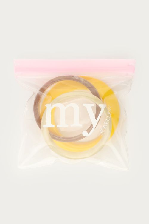 Yellow resin bangle set | My Jewellery