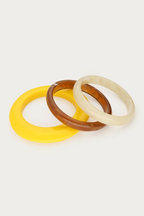 Yellow resin bangle set | My Jewellery