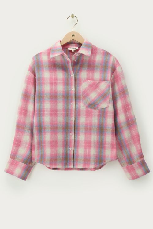 Pink plaid flannel blouse | My Jewellery