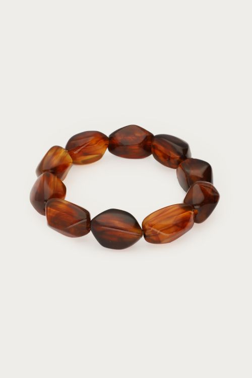 Brown bracelet with oval beads | My Jewellery