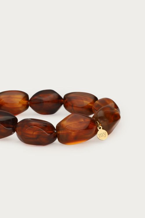 Brown bracelet with oval beads | My Jewellery