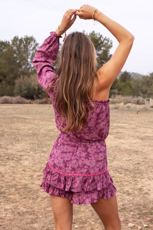 Pink skort with flower print | My Jewellery