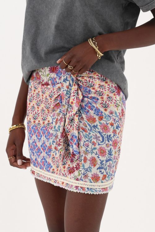 Multicolour skirt with print and beads | My Jewellery