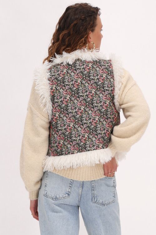 Multicolor furry gilet reversible | My jewellery