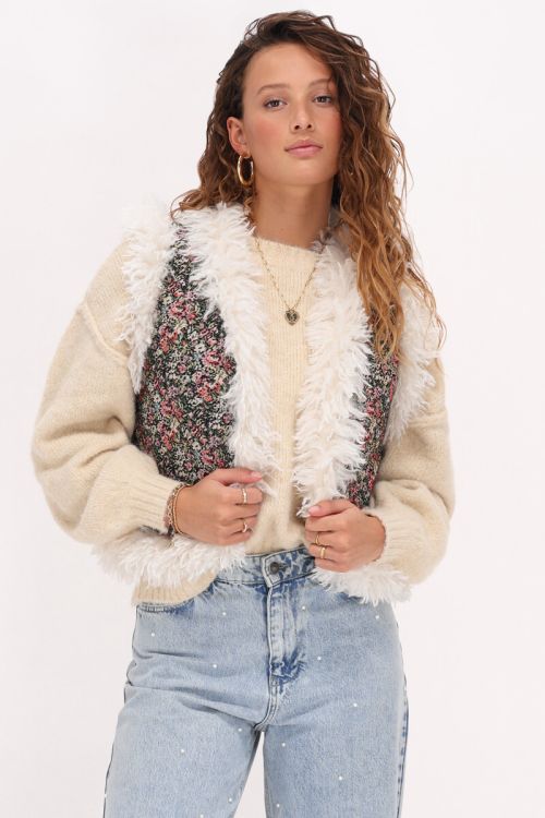 Multicolor furry gilet reversible | My jewellery