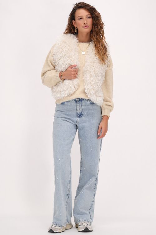 Multicolor furry gilet reversible | My jewellery