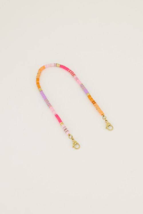 Multikleur telefoonkoord kort | My Jewellery
