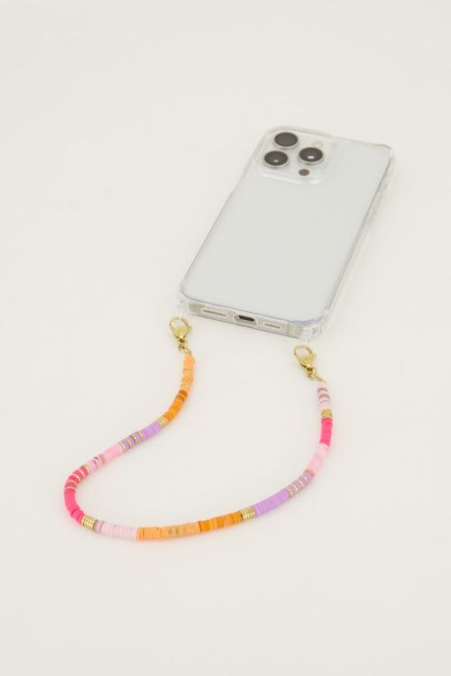 Multikleur telefoonkoord kort | My Jewellery