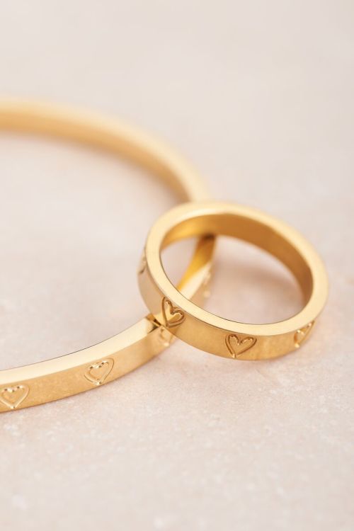 Ring met gegraveerde hartjes | My Jewellery