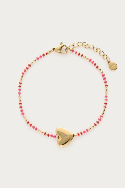 Mystic bracelet with red dots and heart