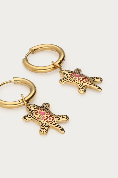 Mystic hoop earrings with leopard | My Jewellery