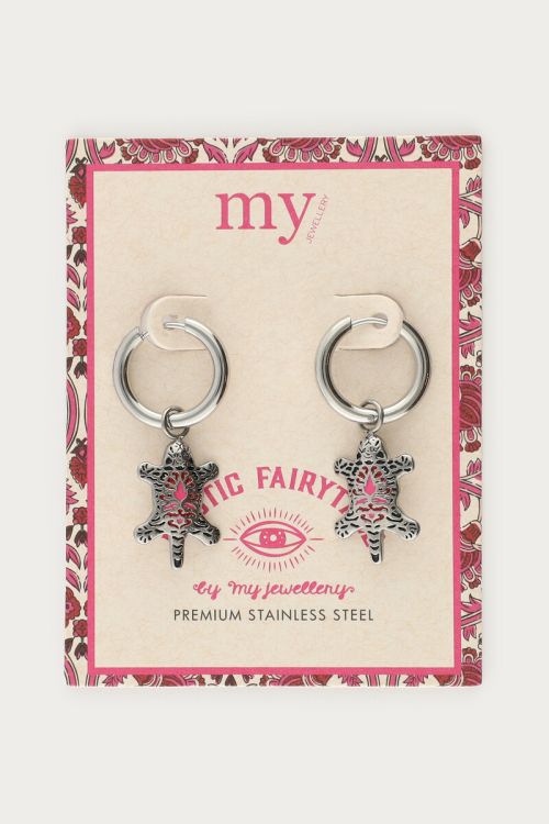 Mystic hoop earrings with leopard | My Jewellery