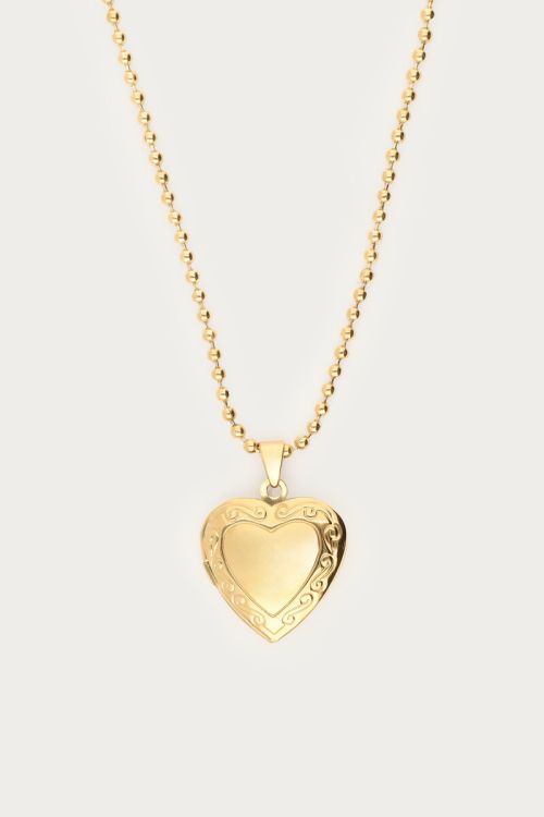 Mystic long necklace with heart locket