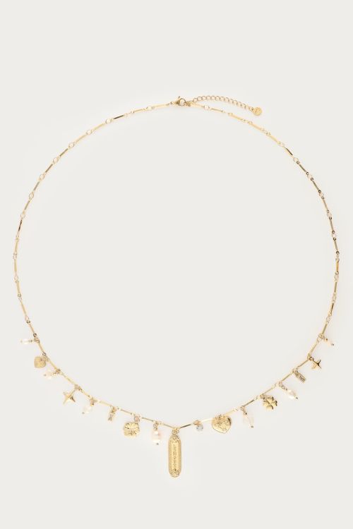 Mystic long necklace with L’amour charms