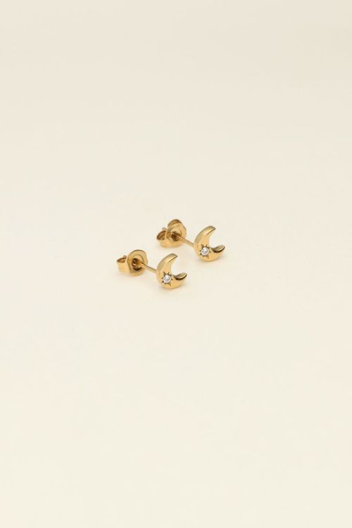 Puces d’oreilles lune & pierres Mystic