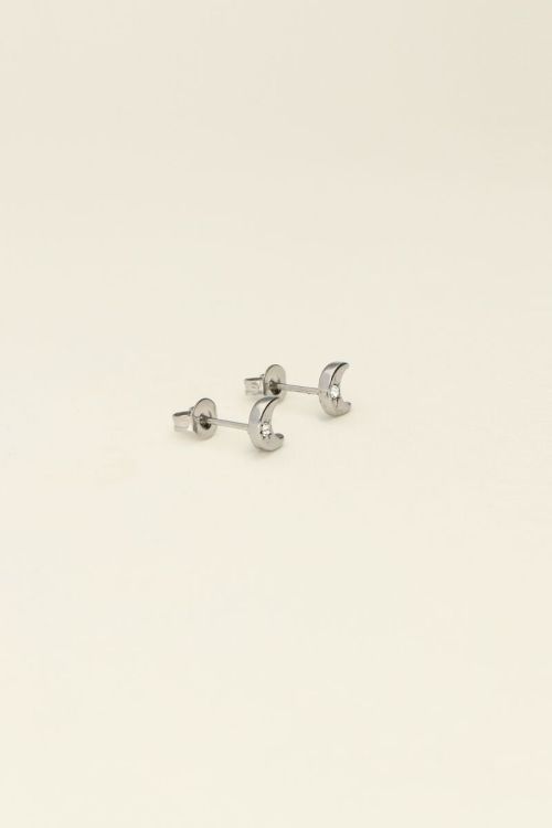 Mystic studs met maan en steentje | My Jewellery