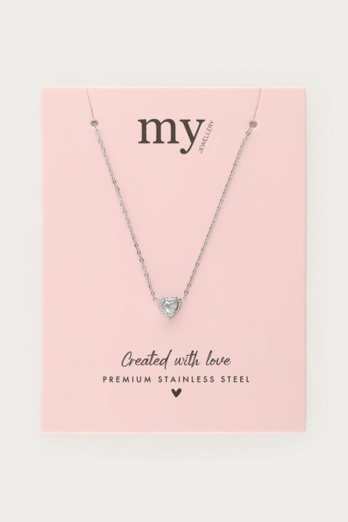 Necklace heart rhinestone | My Jewellery