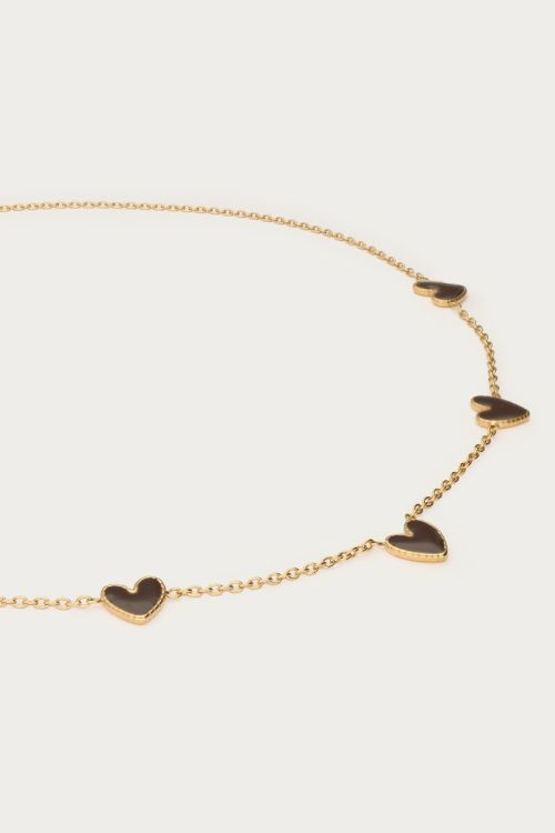 Necklace with brown hearts | My Jewellery
