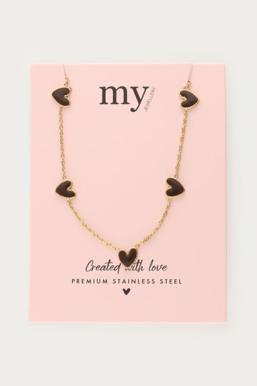 Necklace with brown hearts | My Jewellery