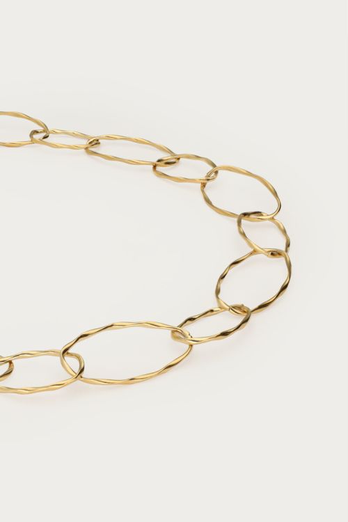 Necklace with chunky oval link with twist | My Jewellery