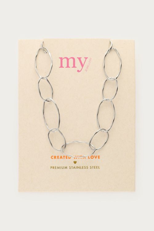 Necklace with chunky oval link with twist | My Jewellery