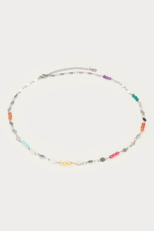 Necklace with coin & multicolour beads | My Jewellery