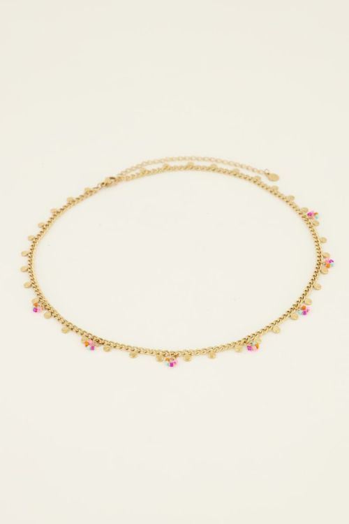 Necklace with coins & multicoloured stones | My Jewellery