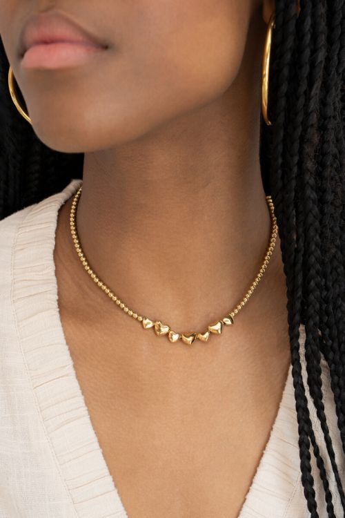 Necklace with heart & beads | My Jewellery