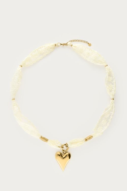 Necklace with lace and heart | My Jewellery