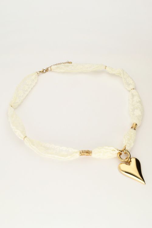 Necklace with lace and heart | My Jewellery