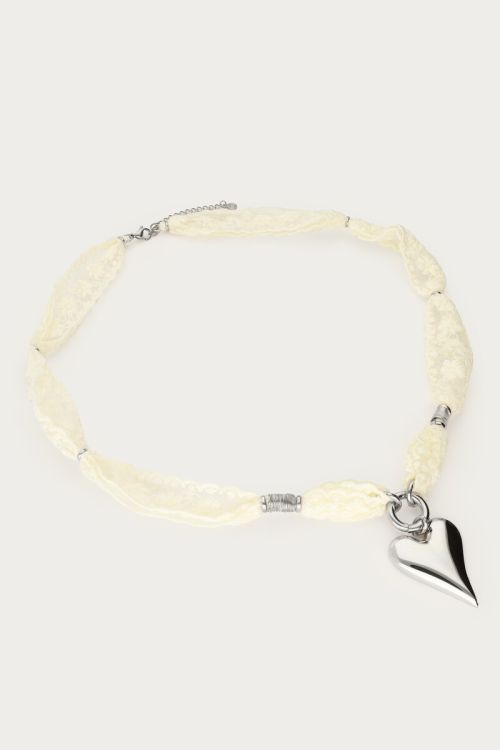 Necklace with lace and heart | My Jewellery
