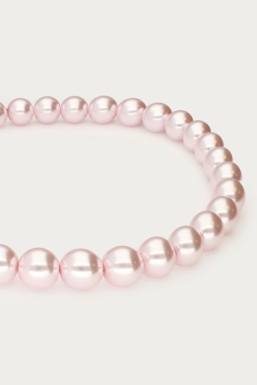 Necklace with light pink glass pearls | My Jewellery