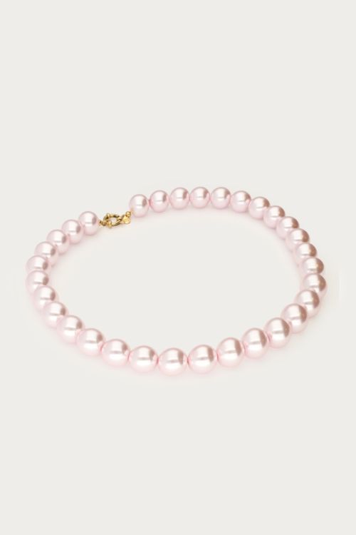 Necklace with light pink glass pearls | My Jewellery