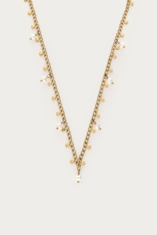 Necklace with small coins & freshwater pearls | My Jewellery