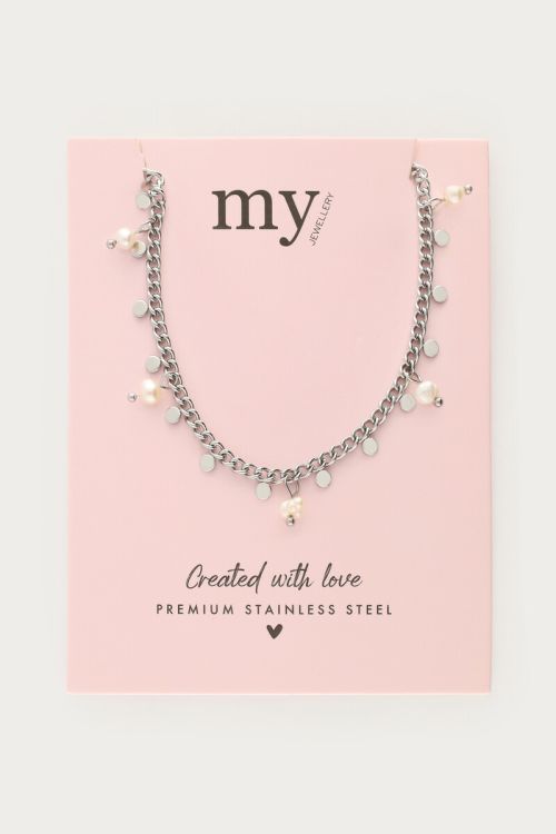 Necklace with small coins & freshwater pearls | My Jewellery