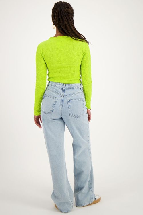 Neon green top with bubble texture | My Jewellery